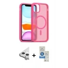 MARSİLYAN™- iPhone 11 Kılıf Siluet Minimal Prime - Şeffaf Royal Nano Ekran Koruyucu + Raze Metal Kamera Lens - GS