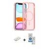 MARSİLYAN™- iPhone 11 Kılıf Siluet Minimal Prime - Şeffaf Royal Nano Ekran Koruyucu + Renkli Kamera Lens Koruma Cam - TU