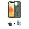 MARSİLYAN™- iPhone 11 Kılıf Siluet Minimal Prime - Şeffaf Royal Nano Ekran Koruyucu + Kamera Lens Koruma Cam - SF