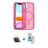 MARSİLYAN™- iPhone 11 Kılıf Siluet Minimal Prime - Şeffaf Royal Nano Ekran Koruyucu + Kamera Lens Koruma Cam - SF