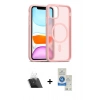 MARSİLYAN™- iPhone 11 Kılıf Siluet Minimal Prime - Şeffaf Royal Nano Ekran Koruyucu + Kamera Lens Koruma Cam - SF
