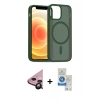 MARSİLYAN™- iPhone 11 Kılıf Siluet Minimal Prime - Şeffaf Royal Nano Ekran Koruyucu + Raze Metal Kamera Lens - SH