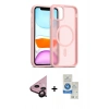 MARSİLYAN™- iPhone 11 Kılıf Siluet Minimal Prime - Şeffaf Royal Nano Ekran Koruyucu + Raze Metal Kamera Lens - SH