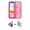 MARSİLYAN™- iPhone 11 Kılıf Siluet Minimal Prime - Şeffaf Royal Nano Ekran Koruyucu + Raze Metal Kamera Lens - SH