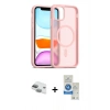 MARSİLYAN™- iPhone 11 Kılıf Siluet Minimal Prime - Şeffaf Royal Nano Ekran Koruyucu + Pers Alüminyum Kamera Lens - YL