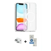 MARSİLYAN™- iPhone 11 Kılıf Siluet Minimal Prime - Şeffaf Royal Nano Ekran Koruyucu + Pers Alüminyum Kamera Lens - YL