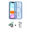 MARSİLYAN™- iPhone 11 Kılıf Siluet Minimal Prime - Şeffaf Uv Polymer Nano Ekran Koruyucu + Raze Metal Kamera Lens - KI