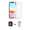 MARSİLYAN™- iPhone 11 Kılıf Siluet Minimal Prime - Şeffaf Uv Polymer Nano Ekran Koruyucu + PVD Metal Kamera Lens - MI