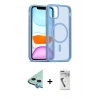 MARSİLYAN™- iPhone 11 Kılıf Siluet Minimal Prime - Şeffaf Uv Polymer Nano Ekran Koruyucu + Raze Metal Kamera Lens - MI