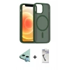MARSİLYAN™- iPhone 11 Kılıf Siluet Minimal Prime - Şeffaf Uv Polymer Nano Ekran Koruyucu + Raze Metal Kamera Lens - MI