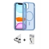 MARSİLYAN™- iPhone 11 Kılıf Siluet Minimal Prime - Şeffaf Uv Polymer Nano Ekran Koruyucu + Raze Metal Kamera Lens - GS