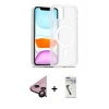 MARSİLYAN™- iPhone 11 Kılıf Siluet Minimal Prime - Şeffaf Uv Polymer Nano Ekran Koruyucu + Raze Metal Kamera Lens - SH