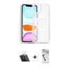 MARSİLYAN™- iPhone 11 Kılıf Siluet Minimal Prime - Şeffaf Uv Polymer Nano Ekran Koruyucu + Şeffaf Kamera Lens Koruma Cam