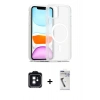 MARSİLYAN™- iPhone 11 Kılıf Siluet Minimal Prime - Şeffaf Uv Polymer Nano Ekran Koruyucu + Siyah PVD Metal Kamera Lens