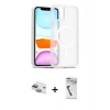 MARSİLYAN™- iPhone 11 Kılıf Siluet Minimal Prime - Şeffaf Uv Polymer Nano Ekran Koruyucu + Pers Alüminyum Kamera Lens - YL