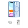 MARSİLYAN™- iPhone 11 Kılıf Siluet Minimal Prime - Şeffaf Uv Polymer Nano Ekran Koruyucu + Pers Alüminyum Kamera Lens - YL