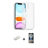 MARSİLYAN™- iPhone 11 Kılıf Siluet Minimal Prime - Siyah 34D Hayalet Izgaralı Cam + Renkli Kamera Lens Koruma Cam - TU