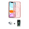 MARSİLYAN™- iPhone 11 Kılıf Siluet Minimal Prime - Siyah 360 Mat Full Body Arka Koruyucu + Pers Alüminyum Kamera Lens - LT
