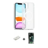 MARSİLYAN™- iPhone 11 Kılıf Siluet Minimal Prime - Siyah 360 Mat Full Body Arka Koruyucu + Renkli Kamera Lens Koruma Cam - TU
