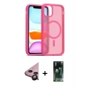 MARSİLYAN™- iPhone 11 Kılıf Siluet Minimal Prime - Siyah 360 Mat Full Body Arka Koruyucu + Raze Metal Kamera Lens - SH