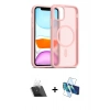 MARSİLYAN™- iPhone 11 Kılıf Siluet Minimal Prime - Siyah 3D Antistatik Cam Ekran Koruyucu + Kamera Lens Koruma Cam - SF