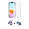MARSİLYAN™- iPhone 11 Kılıf Siluet Minimal Prime - Siyah 3D Antistatik Cam Ekran Koruyucu + Raze Metal Kamera Lens - MR