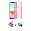MARSİLYAN™- iPhone 11 Kılıf Siluet Minimal Prime - Siyah 3D Antistatik Cam Ekran Koruyucu + Raze Metal Kamera Lens - MR