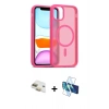 MARSİLYAN™- iPhone 11 Kılıf Siluet Minimal Prime - Siyah 3D Antistatik Cam Ekran Koruyucu + Pers Alüminyum Kamera Lens - GD