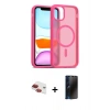 MARSİLYAN™- iPhone 11 Kılıf Siluet Minimal Prime - Siyah 3D Antistatik Hayalet Cam Ekran Koruyucu + Pers Alüminyum Kamera Lens - KI