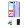 MARSİLYAN™- iPhone 11 Kılıf Siluet Minimal Prime - Siyah 3D Antistatik Hayalet Cam Ekran Koruyucu + Raze Metal Kamera Lens - MI