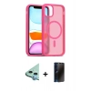MARSİLYAN™- iPhone 11 Kılıf Siluet Minimal Prime - Siyah 3D Antistatik Hayalet Cam Ekran Koruyucu + Raze Metal Kamera Lens - MI