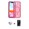 MARSİLYAN™- iPhone 11 Kılıf Siluet Minimal Prime - Siyah 3D Antistatik Hayalet Cam Ekran Koruyucu + Pers Alüminyum Kamera Lens - GI