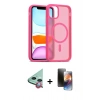 MARSİLYAN™- iPhone 11 Kılıf Siluet Minimal Prime - Siyah 3D Antistatik Mat Seramik Nano Ekran Koruyucu + Raze Metal Kamera Lens - KI