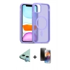 MARSİLYAN™- iPhone 11 Kılıf Siluet Minimal Prime - Siyah 3D Antistatik Mat Seramik Nano Ekran Koruyucu + Raze Metal Kamera Lens - MI