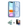 MARSİLYAN™- iPhone 11 Kılıf Siluet Minimal Prime - Siyah 3D Antistatik Mat Seramik Nano Ekran Koruyucu + Raze Metal Kamera Lens - MI