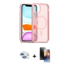 MARSİLYAN™- iPhone 11 Kılıf Siluet Minimal Prime - Siyah 3D Antistatik Mat Seramik Nano Ekran Koruyucu + Pers Alüminyum Kamera Lens - GI