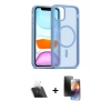 MARSİLYAN™- iPhone 11 Kılıf Siluet Minimal Prime - Siyah 3D Antistatik Mat Seramik Nano Ekran Koruyucu + Şeffaf Kamera Lens Koruma Cam