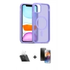 MARSİLYAN™- iPhone 11 Kılıf Siluet Minimal Prime - Siyah 3D Antistatik Mat Seramik Nano Ekran Koruyucu + Şeffaf Kamera Lens Koruma Cam
