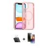 MARSİLYAN™- iPhone 11 Kılıf Siluet Minimal Prime - Siyah 3D Antistatik Mat Seramik Nano Ekran Koruyucu + Şeffaf Kamera Lens Koruma Cam