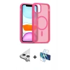 MARSİLYAN™- iPhone 11 Kılıf Siluet Minimal Prime - Siyah 3D Antistatik Seramik Nano Ekran Koruyucu + Raze Metal Kamera Lens - GS