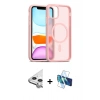 MARSİLYAN™- iPhone 11 Kılıf Siluet Minimal Prime - Siyah 3D Antistatik Seramik Nano Ekran Koruyucu + Raze Metal Kamera Lens - GS