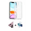 MARSİLYAN™- iPhone 11 Kılıf Siluet Minimal Prime - Siyah 3D Antistatik Seramik Nano Ekran Koruyucu + Raze Metal Kamera Lens - SH