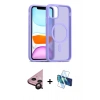 MARSİLYAN™- iPhone 11 Kılıf Siluet Minimal Prime - Siyah 3D Antistatik Seramik Nano Ekran Koruyucu + Raze Metal Kamera Lens - SH