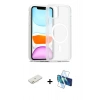 MARSİLYAN™- iPhone 11 Kılıf Siluet Minimal Prime - Siyah 3D Antistatik Seramik Nano Ekran Koruyucu + Renkli Kamera Lens Koruma Cam - TU