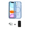 MARSİLYAN™- iPhone 11 Kılıf Siluet Minimal Prime - Siyah 6D Antistatik Mat Seramik Hayalet Nano Ekran Koruyucu + Pers Alüminyum Kamera Lens - YL