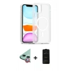 MARSİLYAN™- iPhone 11 Kılıf Siluet Minimal Prime - Siyah 6D Antistatik Mat Seramik Hayalet Nano Ekran Koruyucu + Raze Metal Kamera Lens - KI