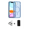 MARSİLYAN™- iPhone 11 Kılıf Siluet Minimal Prime - Siyah 6D Antistatik Mat Seramik Hayalet Nano Ekran Koruyucu + Raze Metal Kamera Lens - GS