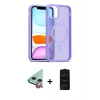 MARSİLYAN™- iPhone 11 Kılıf Siluet Minimal Prime - Siyah 6D Antistatik Mat Seramik Hayalet Nano Ekran Koruyucu + Raze Metal Kamera Lens - KI
