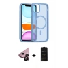 MARSİLYAN™- iPhone 11 Kılıf Siluet Minimal Prime - Siyah 6D Antistatik Mat Seramik Hayalet Nano Ekran Koruyucu + Raze Metal Kamera Lens - SH