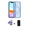 MARSİLYAN™- iPhone 11 Kılıf Siluet Minimal Prime - Siyah 6D Antistatik Mat Seramik Hayalet Nano Ekran Koruyucu + Raze Metal Kamera Lens - MR
